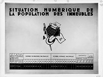 Roger-Viollet | 110754 | Numerical situtation of the population in the estates | © Louis Laurent / Cinémathèque Robert-Lynen / Roger-Viollet