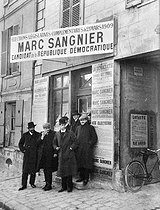 Roger-Viollet | 221802 | Bills for the complementary legislative elections of March 21, 1909. Marc Sangnier, candidate of the democrat Republic. | © Roger-Viollet / Roger-Viollet