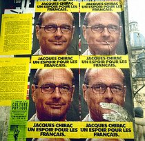 Roger-Viollet | 268270 | Affiche électorale représentant Jacques Chirac (1932-2019), candidat R.P.R. aux élections présidentielles. France, mai 1981. | © Roger-Viollet / Roger-Viollet