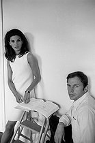 Roger-Viollet | 515122 | Florinda Bolkan (born in 1941), Brazilian actress, and Jean-Louis Trintignant (born in 1930), French actor and director, 1968. Photograph by Georges Kelaïditès (1932-2015). | © Georges Kelaïditès / Roger-Viollet