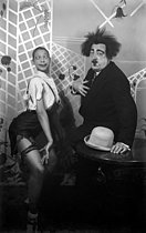 Roger-Viollet | 551677 | Paul Poiret and Joséphine Baker during the Sainte-Catherine party, at Paul Poiret's. Paris, on November 25, 1925. | © Boris Lipnitzki / Roger-Viollet