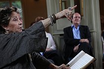 Roger-Viollet | 577087 | Teresa Berganza (1933-2022), cantatrice espagnole. Master Class, villa de Pauline Viardot. Bougival (Yvelines), 9 juin 2012. | © Colette Masson / Roger-Viollet