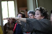 Roger-Viollet | 890205 | Teresa Berganza (1933-2022), Spanish opera singer. Master Class at Pauline Viardot's villa. Bougival (Yvelines, France), on June 9, 2012. | © Colette Masson / Roger-Viollet